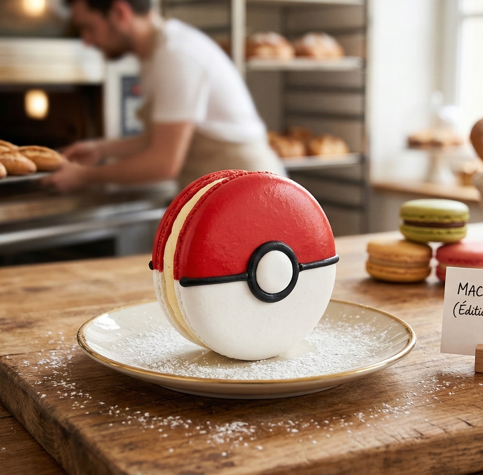 Macaron Pokéball offre anniversaire